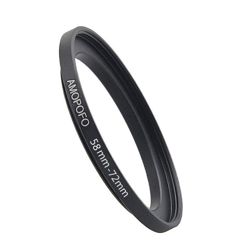Amopofo 58mm to 72mm Metal Step Up Ring Adapter for Canon,for Nikon,for Sony,for Fuji,M4/3 Camera Lenses to UV,ND,CPL Camera Filters,Made from CNC Machined with Matte Black Electroplated Finish - Image 3